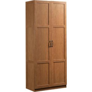 Sauder Select Storage Cabinet, Pantry Cabinet Kitchen Storage with Adjustable Shelves, Bathroom Storage Cabinet, in Highland Oak