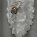 Women's 26X22cm Burgundy Cascading Waterfall Bridal Bouquet with Crystals and Artificial Satin Roses for Wedding Ceremony