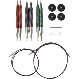 Knit Picks Options Wood Interchangeable Knitting Needle Set: Bulky Edition (Mosaic)