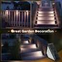 BKBB PPBB Solar Step Lights for Outside, Solar Stair Lights Outdoor Waterproof, Deck Step Lights for Fence, Patio, Yard, Porch, Front Door, Sidewalk, Garden, Patio Decor (6, Cool White)