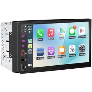 7" Double Din Car Stereo with Wireless Apple CarPlay & Android Auto, Built-in DSP Exclusive, 240W Hi-Power Audio, Bluetooth 5.3 Handsfree, FM Radio, Steering Wheel Control