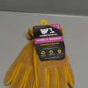 Wells Lamont Leather Work Gloves for Women  Cowhide, Abrasion & Puncture Resistant, Reinforced Palm  Durable, Snug Fit, Elastic Wrist  Farm Work & Gardening Gloves - Small (1124VS) (Saddletan)