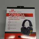 Redragon H375 Wired Gaming Headset, 53mm Drivers 7.1 Surround Sound, Detachable Noise Cancelling Mic, USB Computer Headset with RGB, Lightweight Design for PC/Laptop/PS4