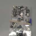 80Pcs Push on Pushnut Cap Stud 3/16", 1/4", 5/16", 3/8", 2/5" Axle Pushnut Caps Axle Cap Nut with Mechanical Zinc Plating, Permanent Washer Caps for Hand Trucks, Lawn Wagons, Rolling Bins