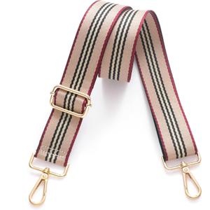 S-Jacorry Purse Strap Replacement Crossbody Wide Shoulder Strap Adjustable Canvas Straps Handbag Strap Replacement Belts (Gold Buckel-137)