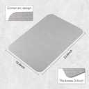 Stone Bath Mat, 2 Pack Diatomaceous Earth Shower Mat, Non-Slip Super Absorbent Quick Drying Bathroom Floor Mat, 24x15, Light Grey
