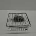 JASIWAY Dish Drying Rack in Sink, Expandable Stainless Steel Dish Drainer for Kitchen Sink, Dish Strainer Rack, Retractable Over Sink Dish Rack with Utensil Holder, 13.1''~16.6''D x 11.8''W, Silver