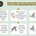 Professional Straight Edge Barber Razor  60 Single/30 Double-Sided Stainless Steel Blades for Men & Women, with Leather Case (Gold)