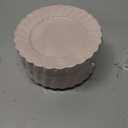 YOUBET 100PCS Pink Scalloped Plastic Plates for Wedding Party