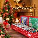 Delixike Christmas Wrapping Paper Storage Organizer, Gift Wrap Storage Bag with Pockets,600D Heavy Duty Underbed Gift Wrap Organizer Fits for Holiday Accessories Ornaments (Large)