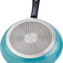 Cook N Home Nonstick Frying Pans Set 3 Piece, 8, 9.5, 11-Inch Kitchen Cooking Skillets Saute Fry Pan Induction Compatible, Turquoise