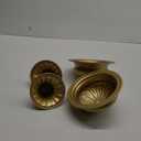 Nuptio Gold Vases for Centerpieces Wedding - 2 Pcs 6.5in Height Metal Urn Planter for Tables - Trumpet Vase for Party Decoration