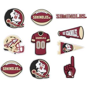 FOCO NCAA unisex-adult NCAA Team Logo Officially Licensed 10-Pack Charms for Clogs Shoes Bracelet (One Size)