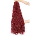 ZRQ 6 Packs Butterfly Locs 30 Inch Burgundy Distressed Locs Crochet Hair Pre-looped Soft Locs Crochet Braids Long Goddess Locs Synthetic Hair Extensions For Women BUG#