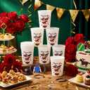 Yungyan 24 Pcs Derby Day Party Decorations Cups Roses Horse Reusable Cups 16 oz for the Roses Table Derby Party Decorations Supplies