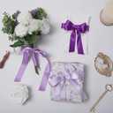QIANF Purple Double Face Satin Ribbon 1 Inch x 45 Yards Lavender Fabric Ribbon for Gift Wrapping, Flower Bouquets, Hair Bows Making, Wedding Decoration, Invitation Cards, Christmas (3 Rolls *15Yd)