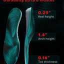 CRUVHEAL 220+ lbs Plantar Fasciitis High Arch Support Insoles Men Women - Orthotic Shoe Inserts - Boot Work Shoe Insole (XL, Aqua)