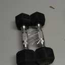 HolaHatha Iron Hexagonal Cast Exercise Dumbbell Free Weight with Contoured Textured Grip for Home Gym Exercise and Strength Training, 5 lbs pair