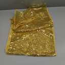 2 Packs 12 x 72 inches Gold Sequin Table Runner, Glitter Runner for Birthday Party Supplies Decorations Wedding Bachelorette Holiday Celebration Bridal Shower Baby Shower