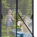 Magnetic Screen Door - Bugs Out, Breeze in - Heavy Duty Double-Stitched Mesh,Hands-Free Design - Pet and Kid Friendly, Fits Front/Sliding/Patio Doors
