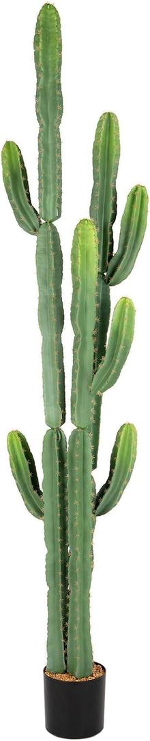 Nafresh UV-Resistant Artificial Fake Cactus Plants 7ft  Large Faux Cowboy Cactus for Indoor & Outdoor Home, Office, or Garden Decor