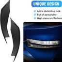 Front Bumper Fog Light Vent Trim Ford Mustang AccessoriesFront Fog Light Eyelid Trim Cover for Ford Mustang 2018-2023, Black