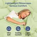 Standard Pillow Cases Set of 4 - Soft Hotel Quality Pillowcase Covers - Comfy Bedding for Women, Men, Kids & Teens - Machine Washable Pillow Protectors - 4 Piece Set - Standard Size Light Sage Green