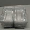 80 Pack Clear Hinged Food Containers 7.2 4.9 2.6 Inch Plastic Cookie Containers Hinged Clamshell Takeout Boxes Disposable Loaf Cake Boxes for Salads Hamburger Fruit Dessert Sandwiches