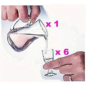 NEW Super Small Goblet cup ultra-transparent glass goblet a cup of Maotai small glass of spirits Set of 7pcs