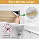 Temporary Shades Blackout Pleated Paper Blinds 35" W x 59" H Brown 4PCS