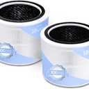 LEVOIT Core 200S-P Replacement Filter, Genuine Core 200S-RF Air Purifier Filters, Supports HEPA Sleep Mode, High-Efficiency Activated Carbon for Removal of Smoke, Odor, Allergens, Pollen, 2 Pack (7.2" x 7.2" x 5.7" (2 Pack))