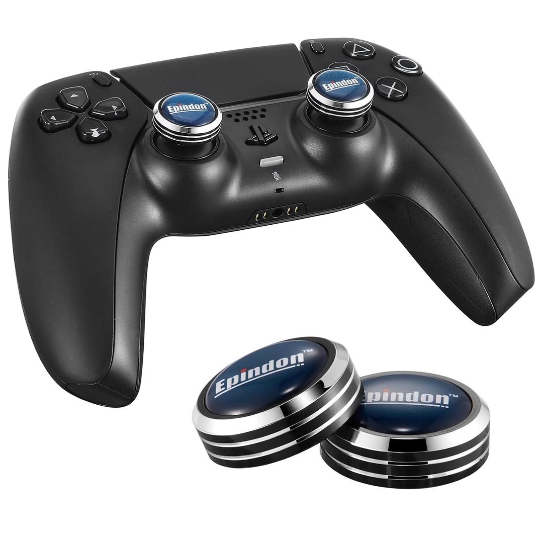 3 x Epindon Cap-Con for PlayStation DualSense/DualSense Edge Wireless Controller(PS5),Blue&Black, 2-PACK