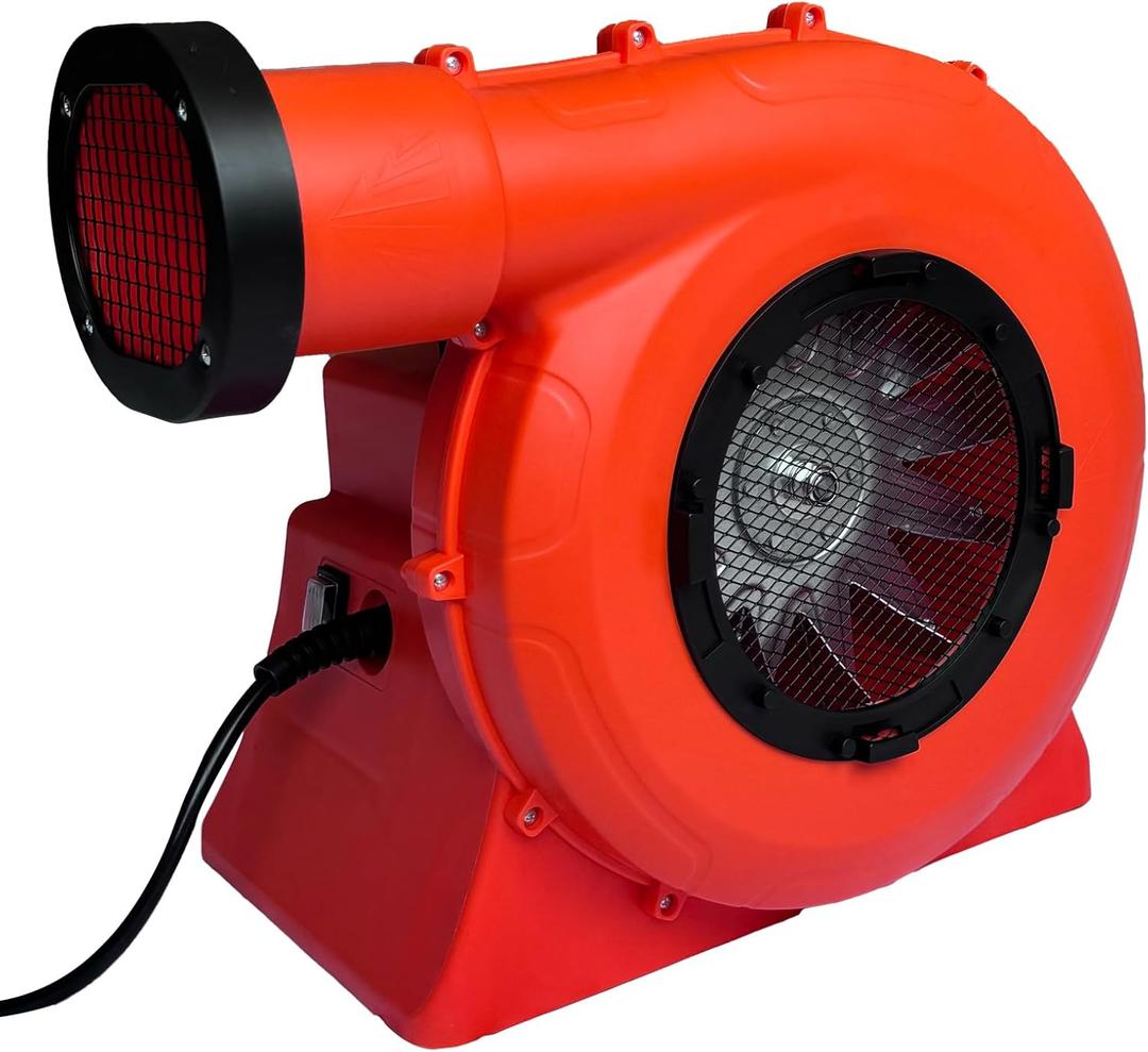 1500W 2HP High Power Bounce House Blower, Portable Fan Pump Air Blower Commercial for Large Inflatables, Bubble House, Water Slides, Castle, Jump Slides, Holiday Decorations