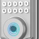 52HZ Fingerprint Door Lock, Keyless Entry Door Lock with Code, Voice Guidance Electronic Keypad Deadbolt Smart Locks for Front Door, Anti-Peeping Password, Auto Lock, Easy to Install, Silver