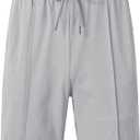 MoFiz Mens Tracksuits Sets Shorts Quarter Zip Polo Shirts Bottom Shorts Outfits Sport Suits Casual Walking Sets Comfy (Gray, M)