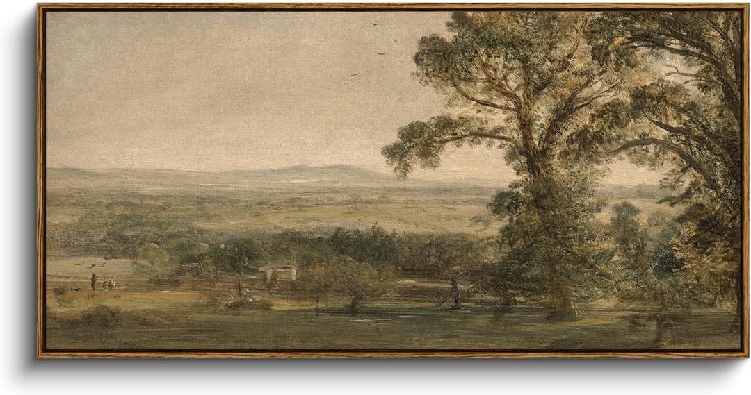 InSimSea Extra Large Framed Vintage Wall Art, Rustic Landscape, 20x40inch