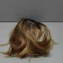 RENERSHOW Short Ombre Blonde Bob Wigs for Women 12 inch Cute Straight Bob Wigs for Girls Mixed Blonde Highlight Synthetic Wig Pixie Cut Hair Replacement Wigs