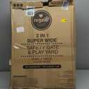 Regalo 130-Inch Super Wide Adjustable Baby Gate and Play Yard, 2-in-1, Bonus Kit, Includes 4 Pack of Wall Mounts(Pack of 1) (White)