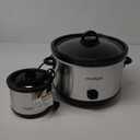 Crockpot 5 Qt. Stainless Steel Slow Cooker with 16 oz Dipper USA