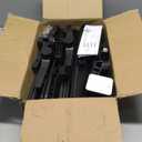 SUNALLY Over The Toilet Storage Shelf, 4-Tier Adjustable Over Toilet Bathroom Organizer,Tension-Mounted Bathroom Storage Rack for Ceilings, No Drill Space-Saving Shelving for Small Rooms,Black