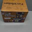 Kitchen Set for Toddler with Sound and LightPretend Cooking Food Set,Kids Kitchen PlaysetPlay Sink with Running Water and Electronic Induction StoveKitchen Accessories (Lyons Blue Kitchen)