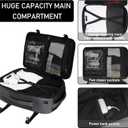 ECOHUB Travel Backpack 18x14x8 Spirit Airlines Personal Item Bag Carry On Backpack 13 Pockets Large Work Casual Daypack for men Airline Approved Waterproof Gym Backpack with Charging Port, Light Grey