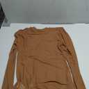 KIFOVEN Women’s Sheer Mesh Top Long Sleeve Mock Neck See Through Sexy Bodycon T Shirt Blouse Clubwear Caramel Medium