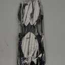 Soulchen 12 Pcs 12'' Black and White Christmas Decor Black and White Ornament Poinsettia Flowers with Stems Artificial Stripe Christmas Tree Topper for Xmas Wreath Holiday Decor