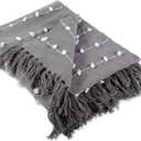 DII Woven Loop Throw Collection, 50x60, Gray