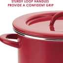 Rachael Ray Create Delicious Stock Pot/Stockpot with Lid - 12 Quart, Red