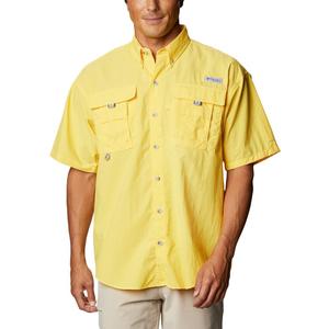 Columbia Men's PFG Bahama II Short Sleeve Shirt, Mineral Yellow, Medium