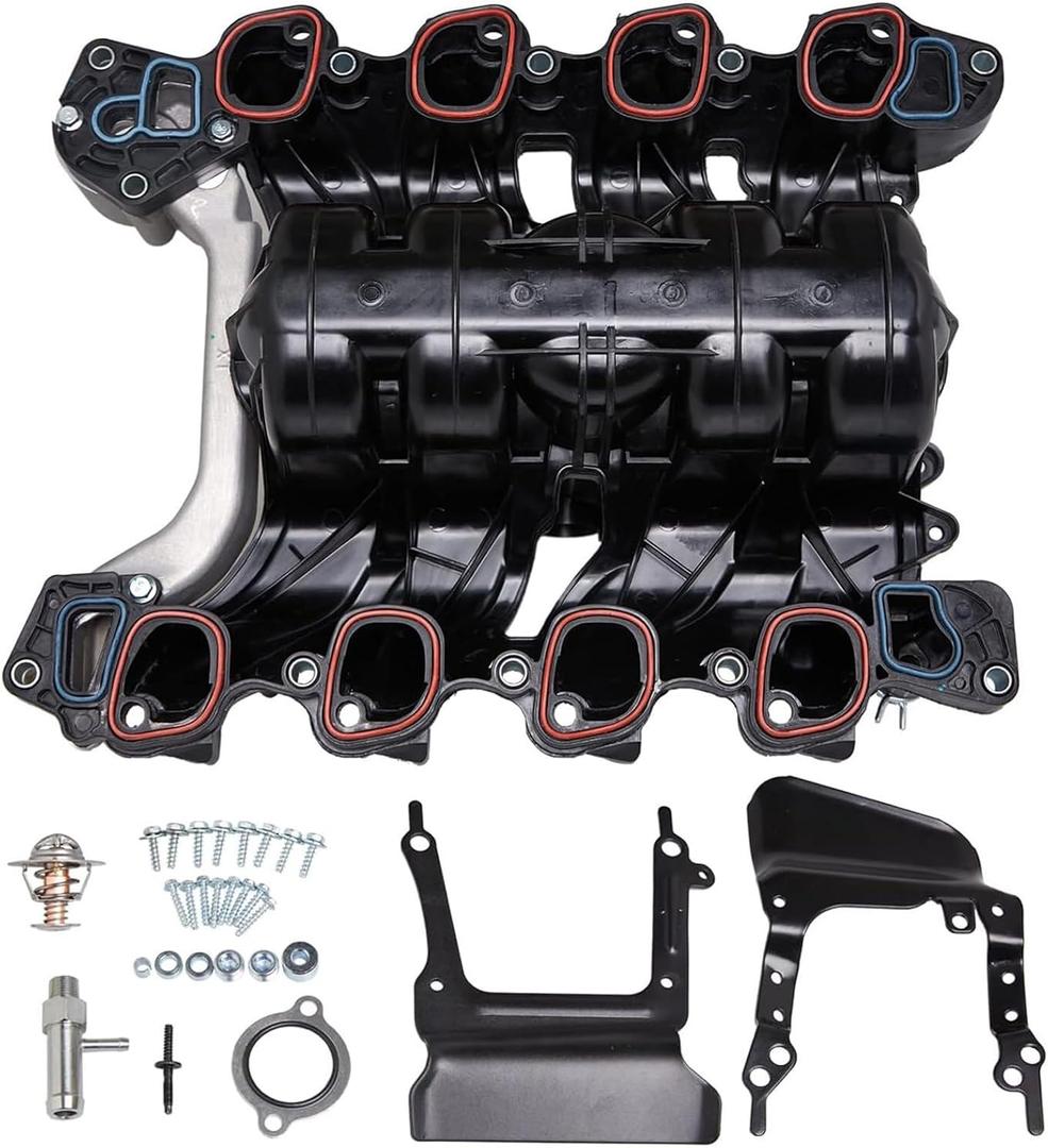 615-375 Engine Upper Intake Manifold w/Gaskets Compatible with 2007 2008 E-150 E-250 F'150 Lobo 4.6L V8 Replace# 7L3Z-9424-F 019495456162