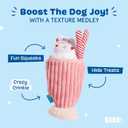 Barkbox Red Whine Milkshake Dog Toy Squeaky Dog Toys Plush Dog Toys Puppy and Pet Toys for X-Small to Small Dogs