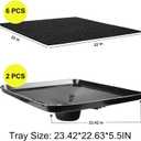 2-Pack 17892 Transmission Drain Pan for Lisle Oil Drains, 6Pcs 22'' Oil Drain Splash Pads, Large Fluid Catch Pan Square Oil Drain Pan Fits Different Funnels Keep Floor Clean